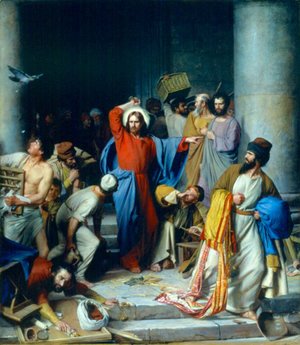 Carl Heinrich Bloch - Casting out the Money Changers