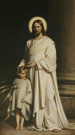 Carl Heinrich Bloch - Christ and a Boy