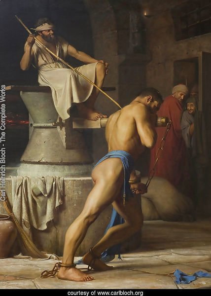 Samson and the Philistines (Samson in the Threadmill)